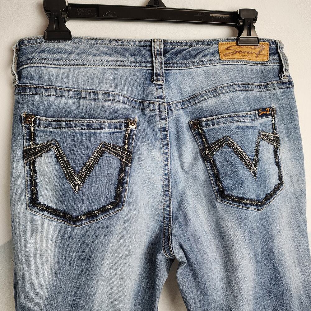 Seven7 Distressed Embellished Skinny Jeans | Women's 12